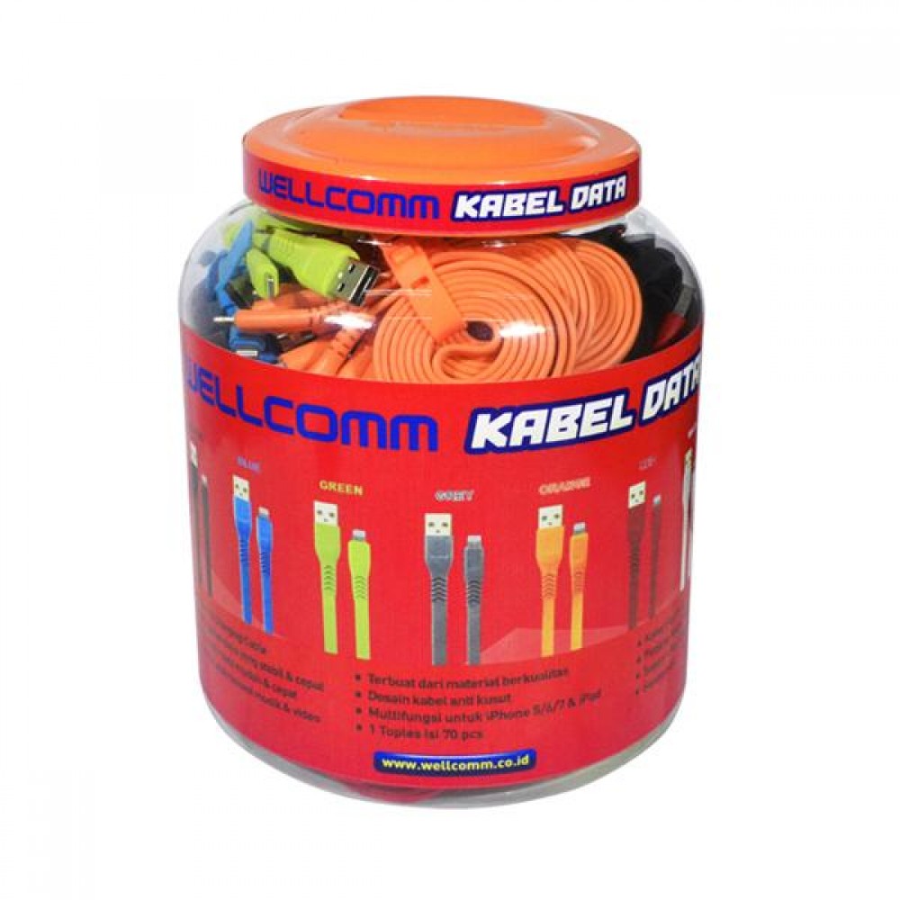 KABEL WELLCOMM 3A FLAT 70 IPHONE